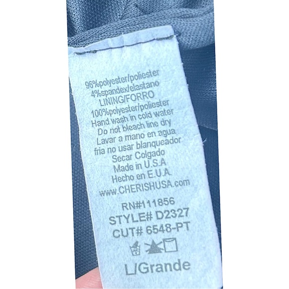 Sz L-cherish brand black dress with bubble skirt - Picture 4 of 6